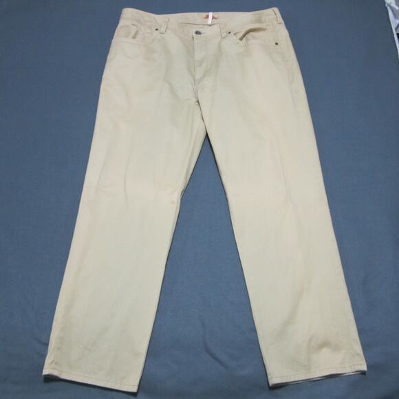 Tommy Bahama Pants Mens 38x30 Tan Khaki Slacks Trouser Relax Pima Cotton Spandex - Picture 1 of 14